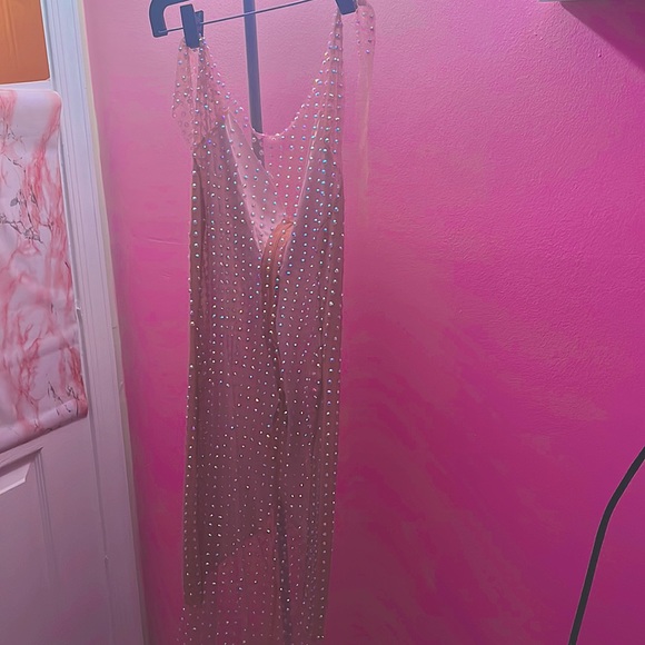 Dresses & Skirts - Ash rose gold mesh dress. Back is covered with dress lining.